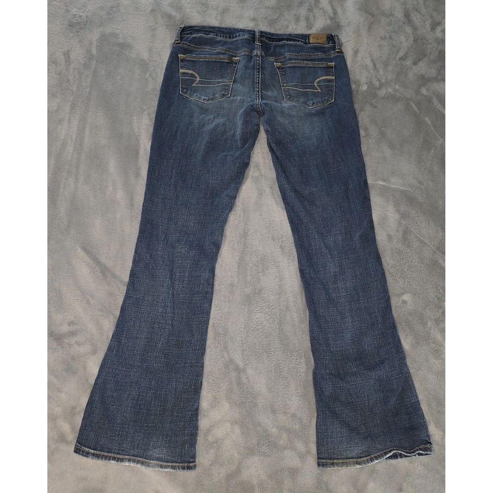 American Eagle Skinny Kick Jeans Womens 10 Blue Super Stretch - Picture 5 of 16